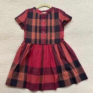 Burberry plaid girls dress size 5